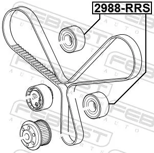 FEBEST Deflection Pulley/Guide Pulley, timing belt (2988-RRS)