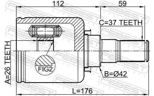 FEBEST Joint Kit, drive shaft (3011-F7LH)