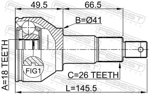 FEBEST Joint Kit, drive shaft (3110-800)