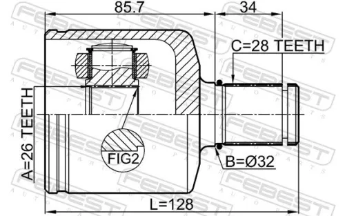 FEBEST Joint Kit, drive shaft (3211-ESCV)