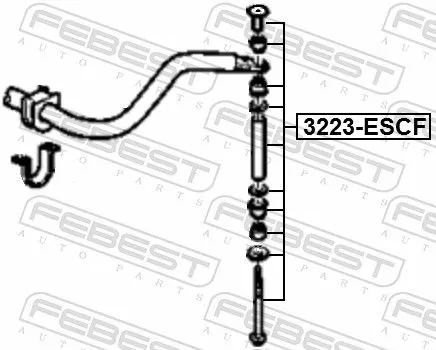 FEBEST Link/Coupling Rod, stabiliser bar (3223-ESCF)