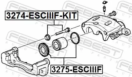 FEBEST Repair Kit, brake caliper (3275-ESCIIIF)