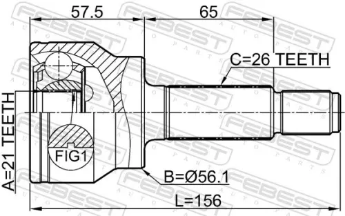 FEBEST Joint Kit, drive shaft (3510-NL3R)