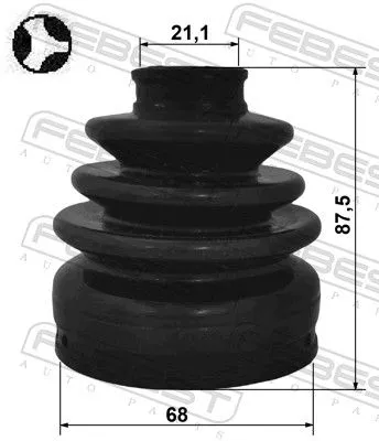 FEBEST Bellow Kit, drive shaft (3515-NL3RT)