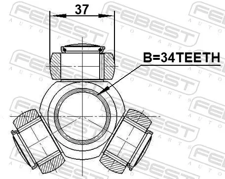 FEBEST Spider Assembly, drive shaft (3516-NL3)