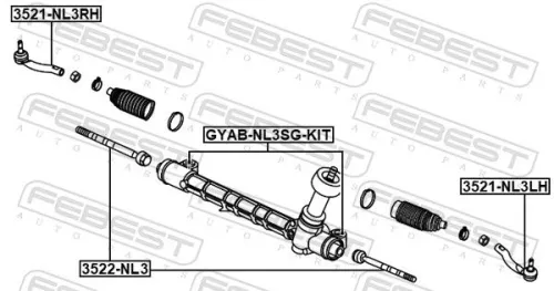 FEBEST Tie Rod End (3521-NL3LH)