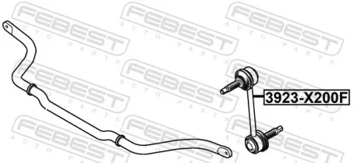 FEBEST Link/Coupling Rod, stabiliser bar (3923-X200F)