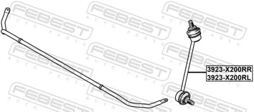 FEBEST Link/Coupling Rod, stabiliser bar (3923-X200RR)