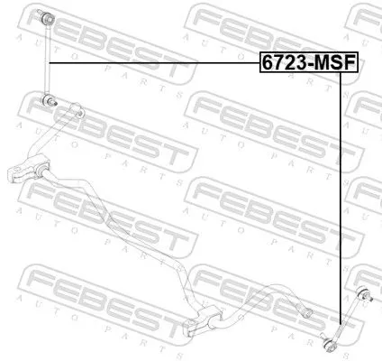FEBEST Link/Coupling Rod, stabiliser bar (6723-MSF)