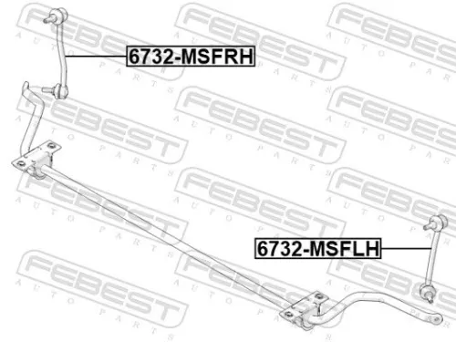 FEBEST Link/Coupling Rod, stabiliser bar (6723-MSFLH)
