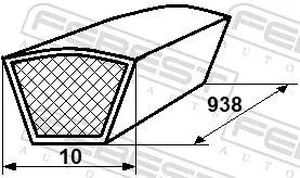 FEBEST V-Belt (88120-10L938)