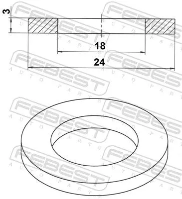 FEBEST Gasket, differential (88430-182422X)
