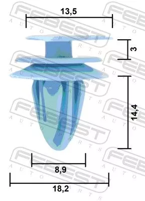 FEBEST Clip, trim/protection strip (88570-005)