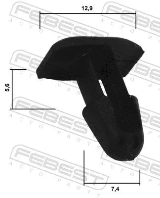 FEBEST Clip, trim/protection strip (88570-091)