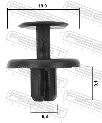 FEBEST Clip, trim/protection strip (88570-096)