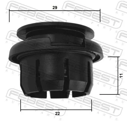 FEBEST Clip, trim/protection strip (88570-108)