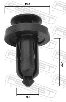 FEBEST Clip, trim/protection strip (88570-115)