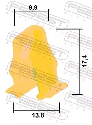 FEBEST Clip, trim/protection strip (88570-124)