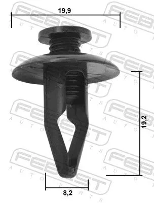 FEBEST Clip, trim/protection strip (88570-136)