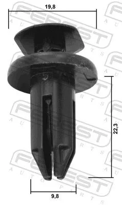 FEBEST Clip, trim/protection strip (88570-143)