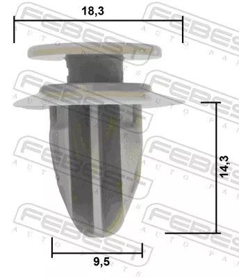 FEBEST Clip, trim/protection strip (88570-146)