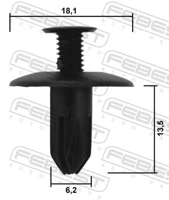 FEBEST Clip, trim/protection strip (88570-148)