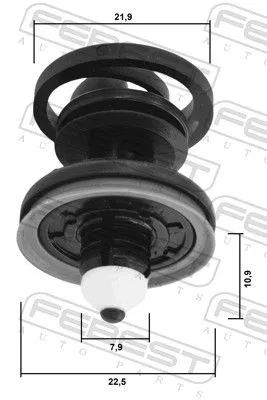 FEBEST Clip, trim/protection strip (88570-158)