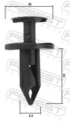 FEBEST Clip, trim/protection strip (88570-161)