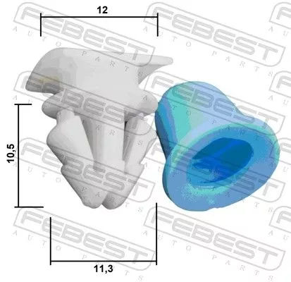 FEBEST Clip, trim/protection strip (88570-169)