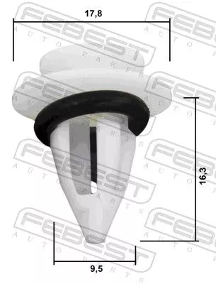 FEBEST Clip, trim/protection strip (88570-178)