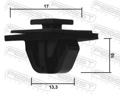FEBEST Clip, trim/protection strip (88570-188)