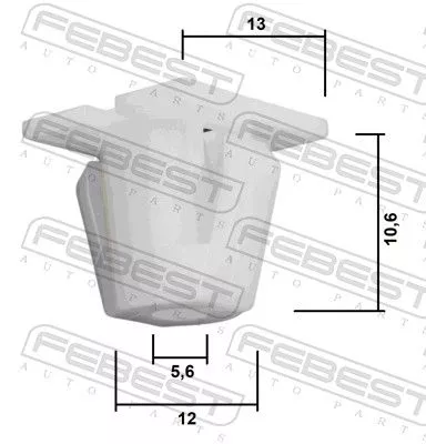 FEBEST Clip, trim/protection strip (88570-194)