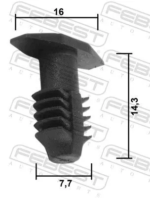 FEBEST Clip, trim/protection strip (88570-195)
