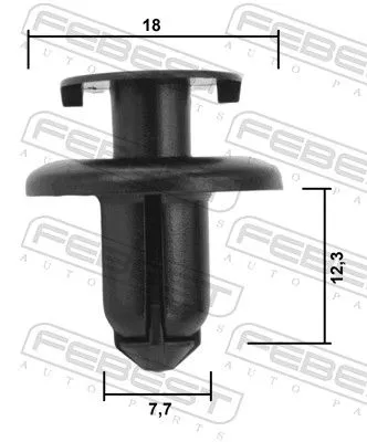 FEBEST Clip, trim/protection strip (88570-201)