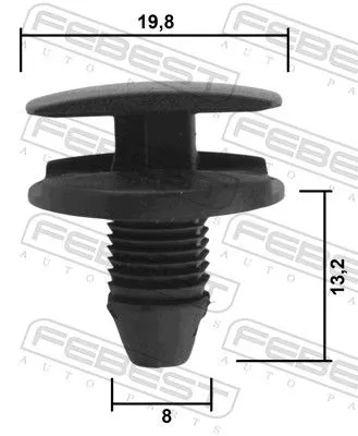 FEBEST Clip, trim/protection strip (88570-209)