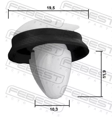 FEBEST Clip, trim/protection strip (88570-211)