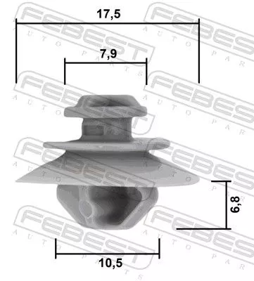 FEBEST Clip, trim/protection strip (88570-215)