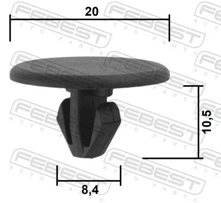 FEBEST Clip, trim/protection strip (88570-217)