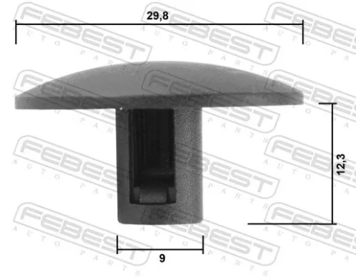 FEBEST Clip, trim/protection strip (88570-220)