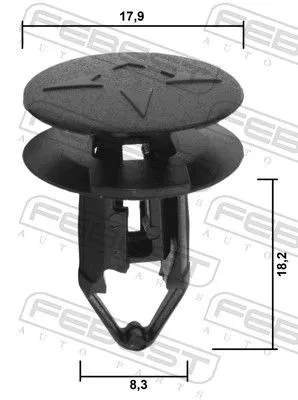 FEBEST Clip, trim/protection strip (88570-221)