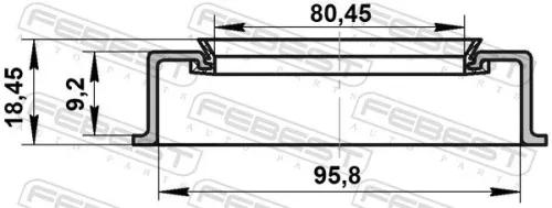 FEBEST Seal Ring, wheel hub (95ADS-81960918X)