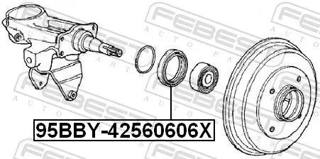 FEBEST Seal Ring, wheel hub (95BBY-42560606X)