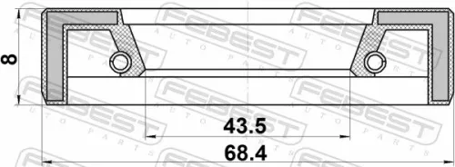 FEBEST Shaft Seal, transfer case (95FAY-45680708X)