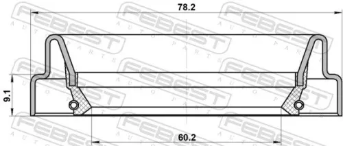 FEBEST Seal Ring, wheel hub (95FDY-62780909C)