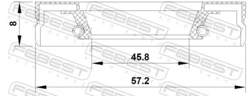 FEBEST Shaft Seal, transfer case (95FEY-47570808C)