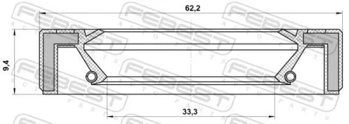 FEBEST Shaft Seal, differential (95GAY-35621010C)