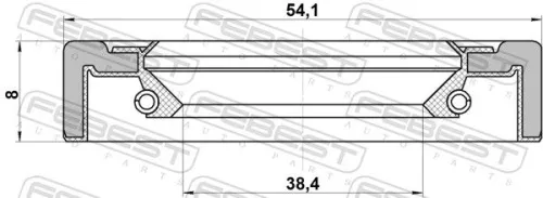 FEBEST Seal Ring, wheel hub (95GCY-40540808X)