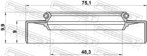 FEBEST Seal Ring, wheel hub (95GDS-50750910X)