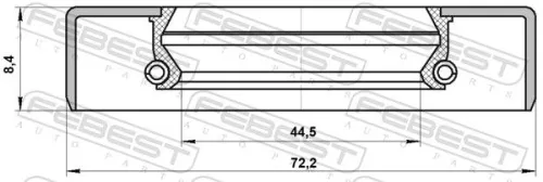 FEBEST Shaft Seal, differential (95GDW-46720813C)