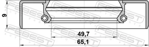 FEBEST Seal Ring, wheel hub (95GDY-51650909X)